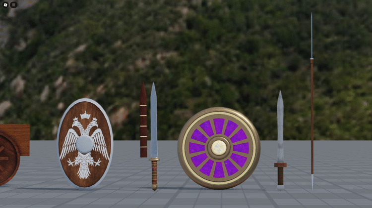 Two detailed sword models from medieval era