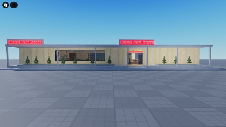 Exterior view of Huzur Kıraathanesi in Roblox