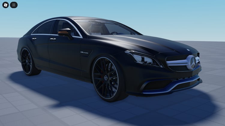 Front view of Mercedes-Benz CLS63 AMG in Roblox