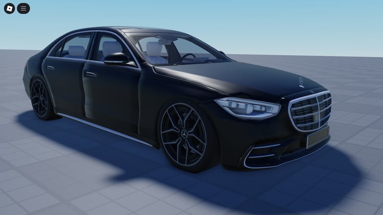 Front view of Mercedes-Benz S500 Roblox model
