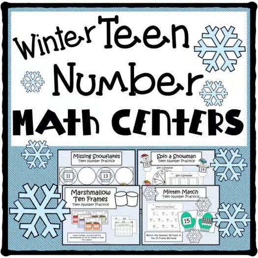Teen Number Math Centers- Math Activities for Numbers 11-20