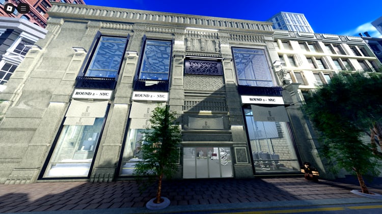 Ground floor with mannequins and clothing displays