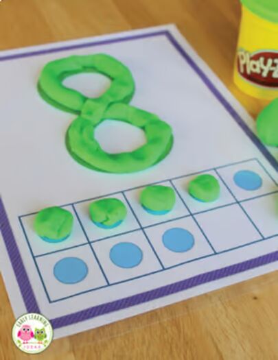 Number Play Dough Mats & Ten Frame Mats (0–20)