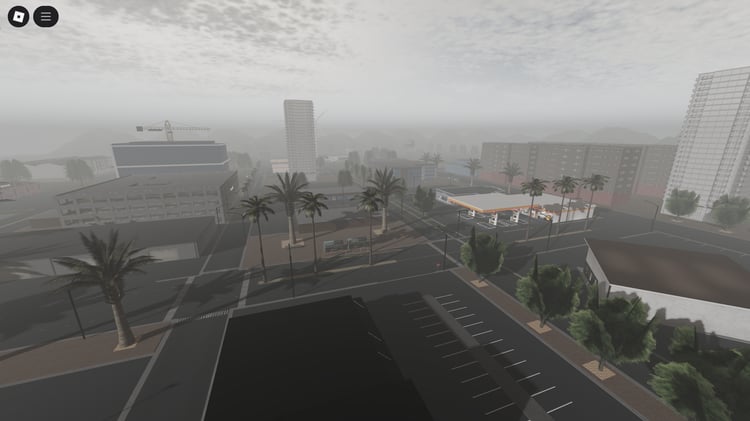 Modern Roblox city map inspired by Palm Springs with drivable streets and interiors