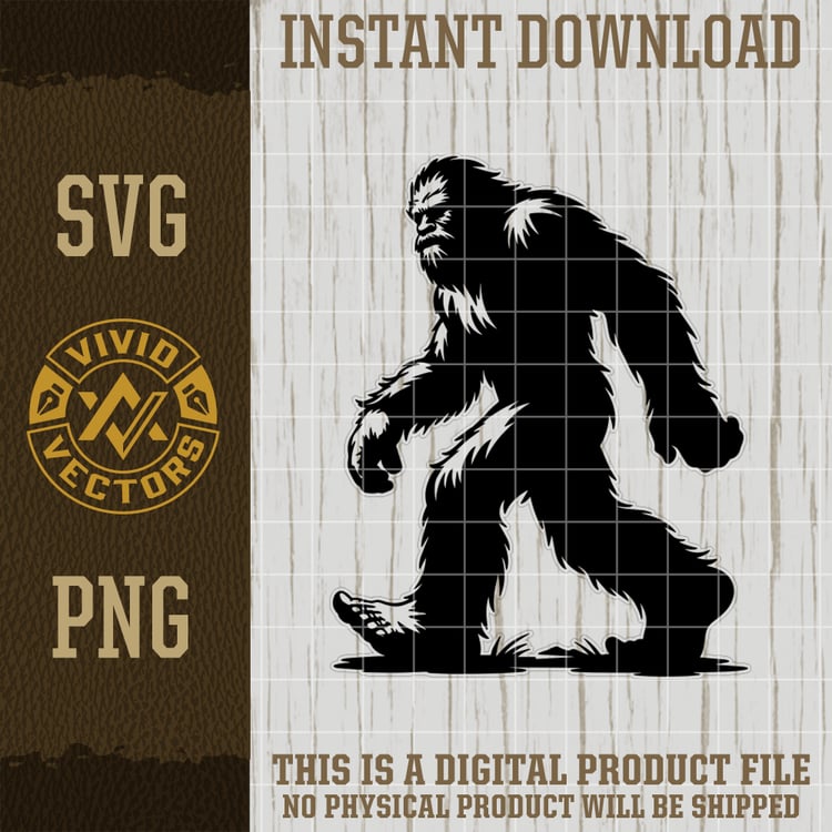 bigfoot sasquatch cryptid forest svg png clipart