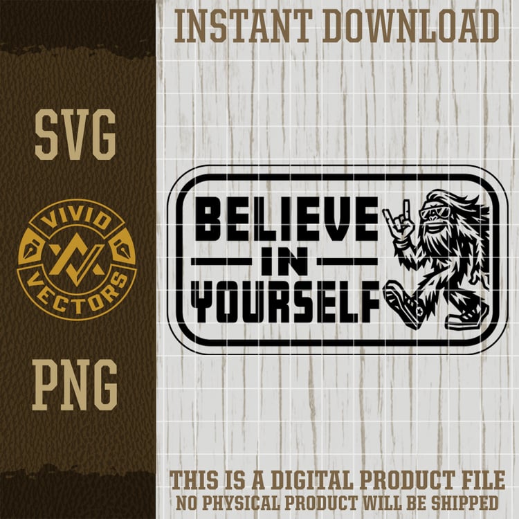 bigfoot motivational forest selfbelief svg png clipart
