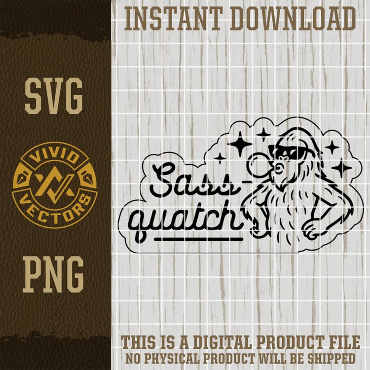 bigfoot sasquatch funny sassy retro svg png clipart