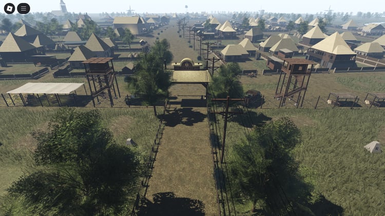 Polish WW2 village with detailed house interiors