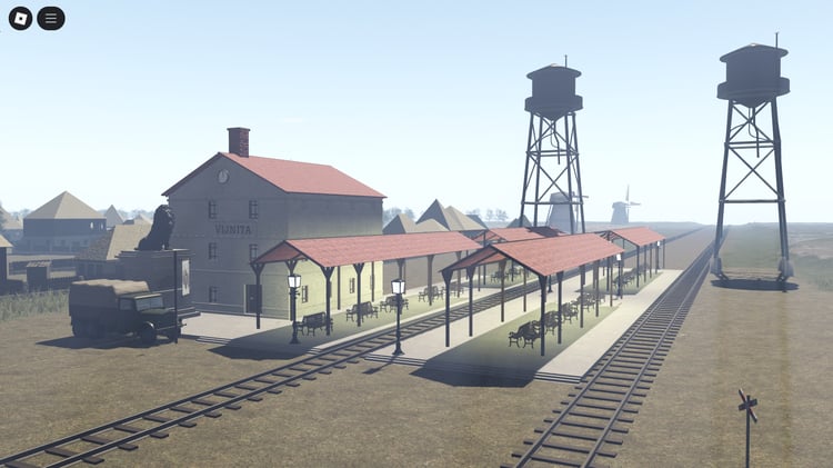 Train station Vijnita with railway tracks