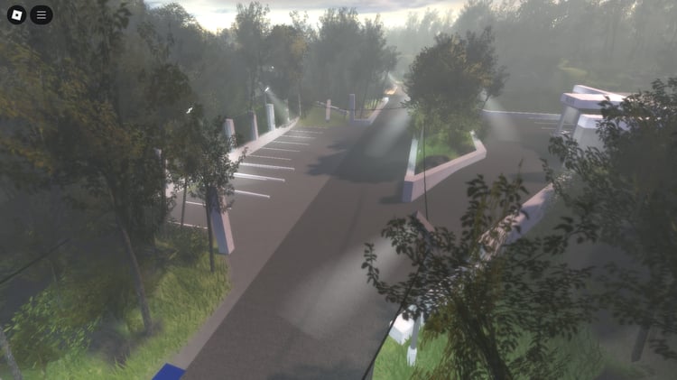 Tight corner for drifting with realistic road texture