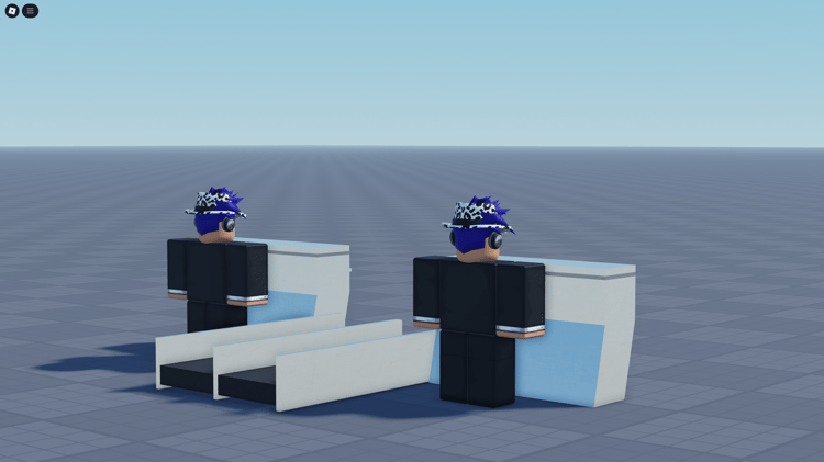 Scripted airport check-in system with animated NPCs