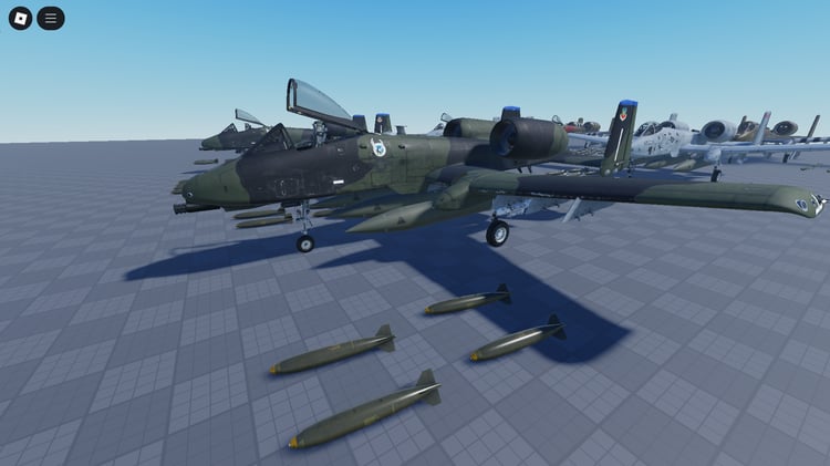 High-quality A-10C aircraft for Roblox – perfect for military RP and air combat
