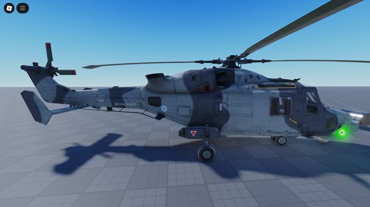 AW159 flying over military base during mission