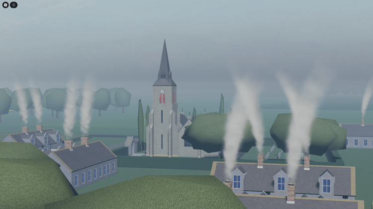 Rural UK road network in Roblox environment