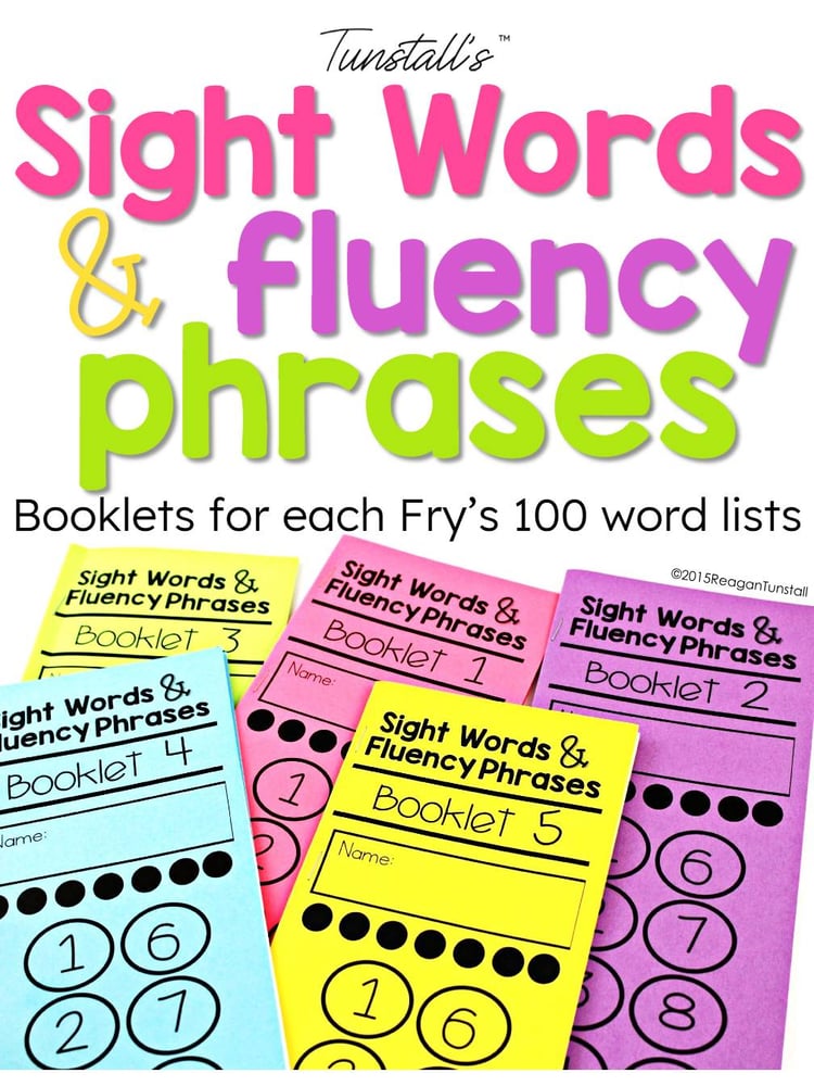 Sight Word Books Bundle  Fluency Phrase Books Bundle  Editable Template