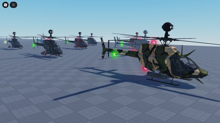 Side view of OH-58D variant with antennas