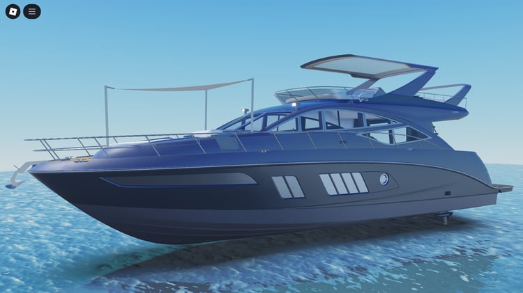 Roblox Sea Ray 650L luxury yacht on water