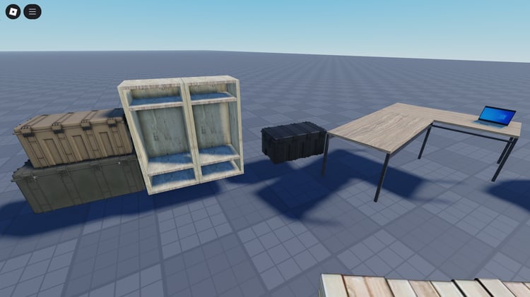 Laptop placed on rugged military table