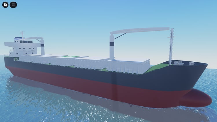 Roblox bulk carrier ship at sea