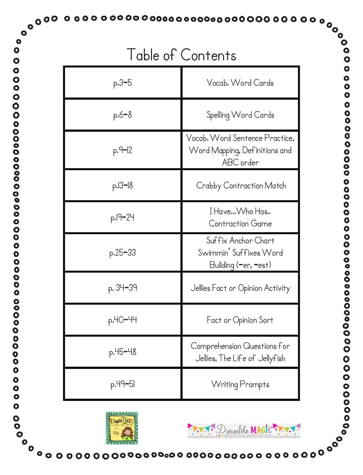 Journeys Second Grade Jellies, The Life of Jellyfish Unit 2 Lesson 10
