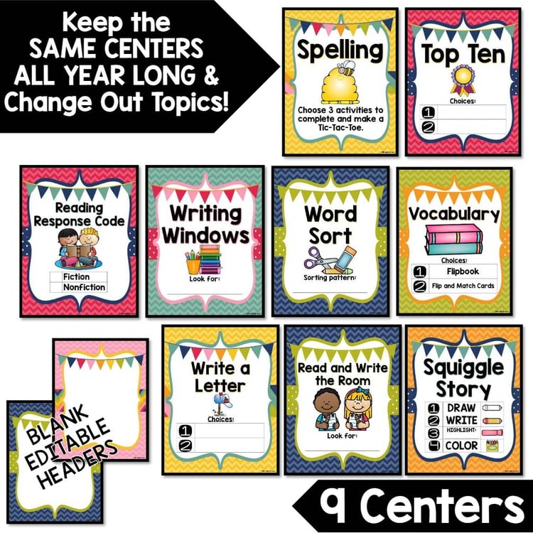 Second Grade Literacy Centers Made EASY! - Low Prep 2nd Grade Literacy Stations