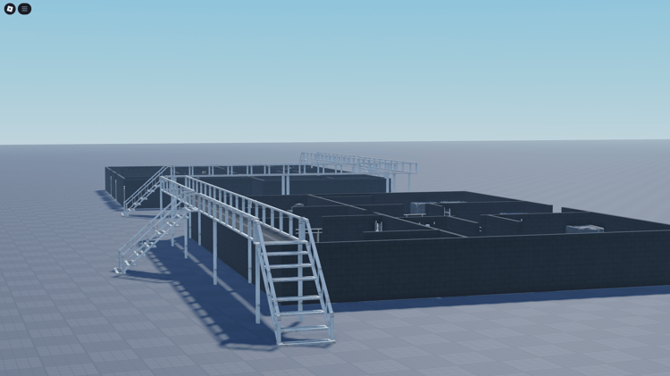 Spectator bridge over army training maze