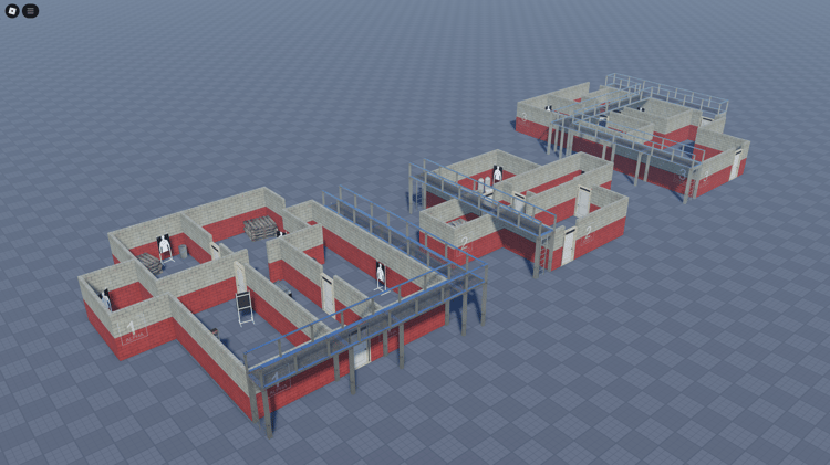 Interior of a killhouse with tactical targets