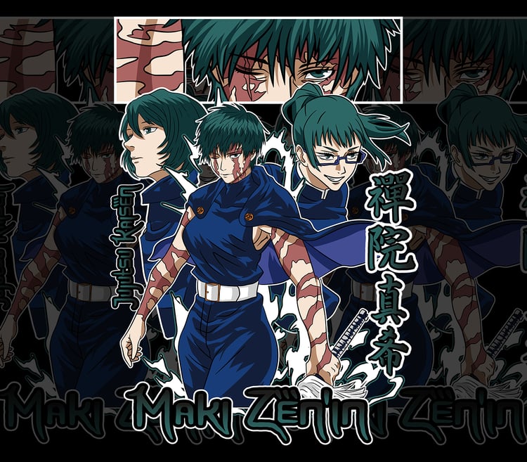 DESIGN ANIME  Jujutsu Kaisen MAKI ZENIN