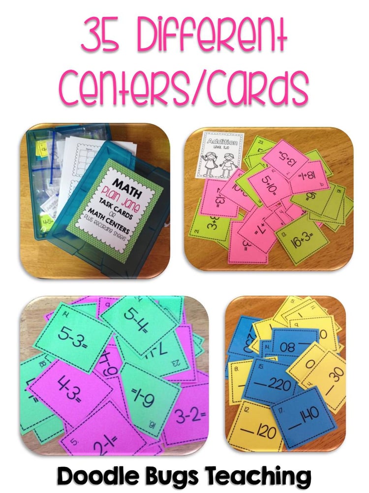Plain Jane - 35 Math Centers or Math Task Cards