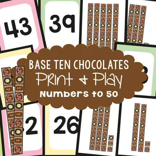 Valentine's Day Place Value Activity | Base Ten Block Matching Game