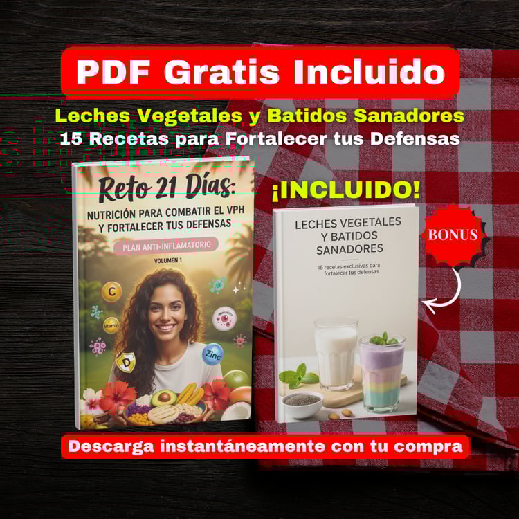 Nutrición VPH, alimentación antiinflamatoria, dieta para VPH, nutrición saludable, recetas antiinflamatorias.