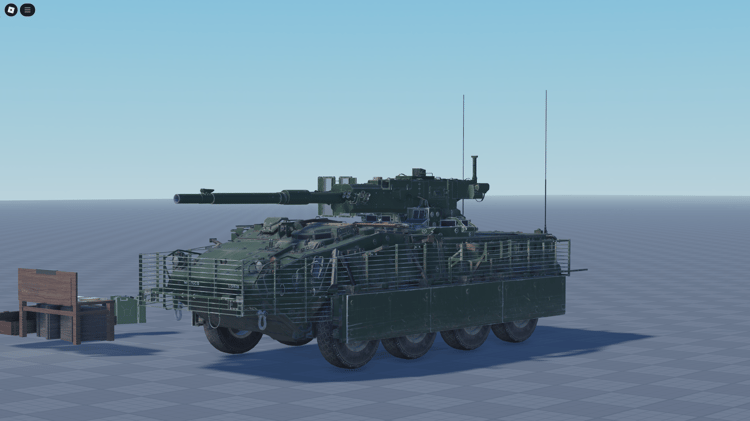Roblox military tank with 105mm cannon