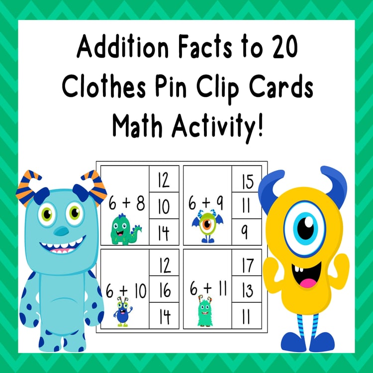 Addition to 20 Clip Cards