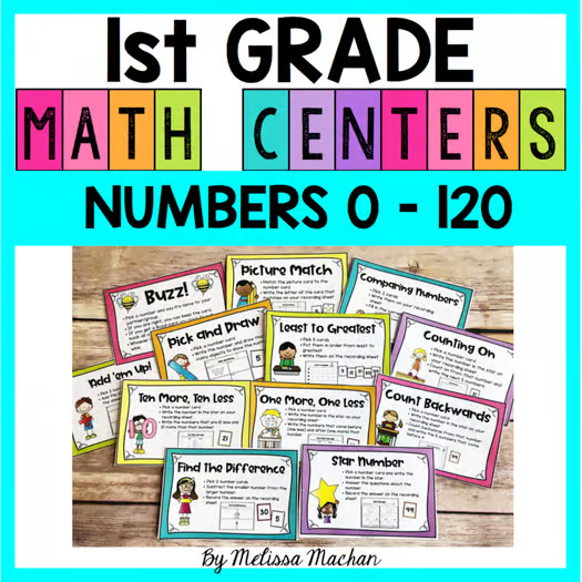 Math Centers for 1st Grade - Numbers 0-120