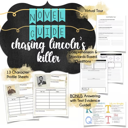 Best Selling Chasing Lincoln's Killer Lesson Plan & Novel Guide: Updated!