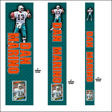 Dan Marino Cards Binder Inserts