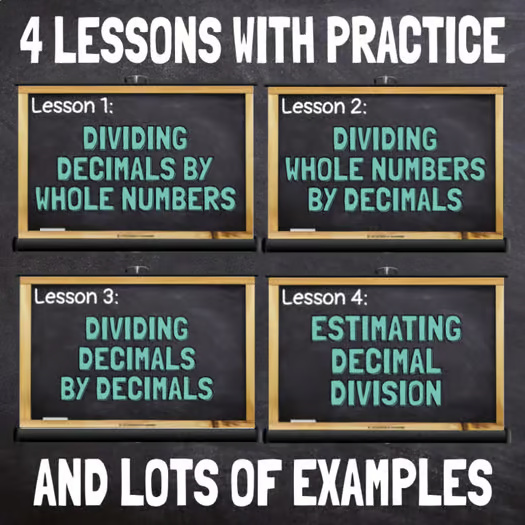 5th Grade Dividing Decimals Google Slides Math Lessons with Practice Problems