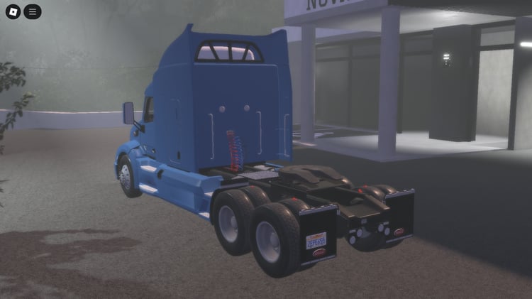 Full side view of driveable Peterbilt truck in Roblox
