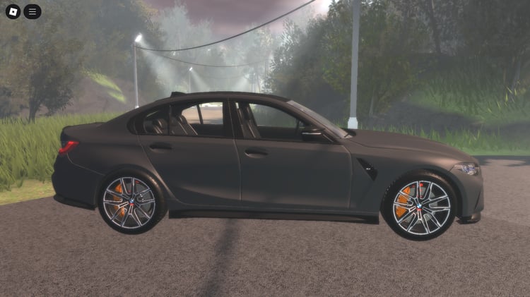 Side profile of BMW M3 Compétition 2021 FIXED model