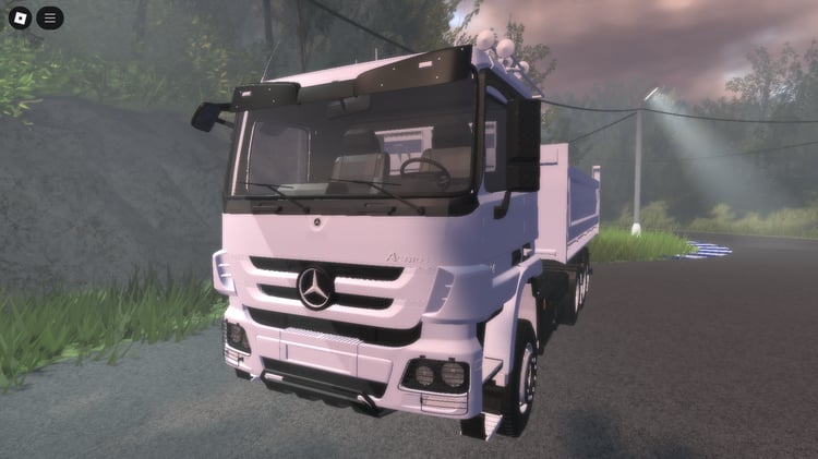Mercedes-Benz Actros Tipper 3-axle 2011 front view Roblox truck