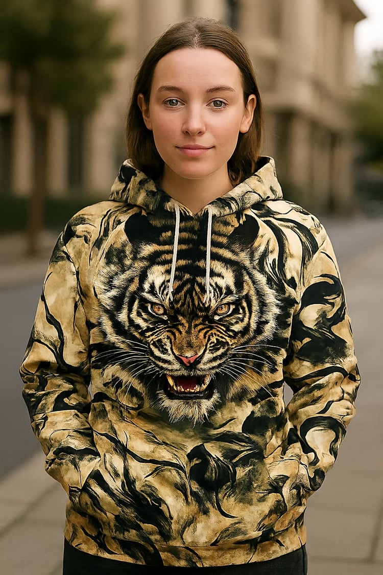 Wear Your Vibe: Bold Printable T-Shirt Designs Golden Tiger
