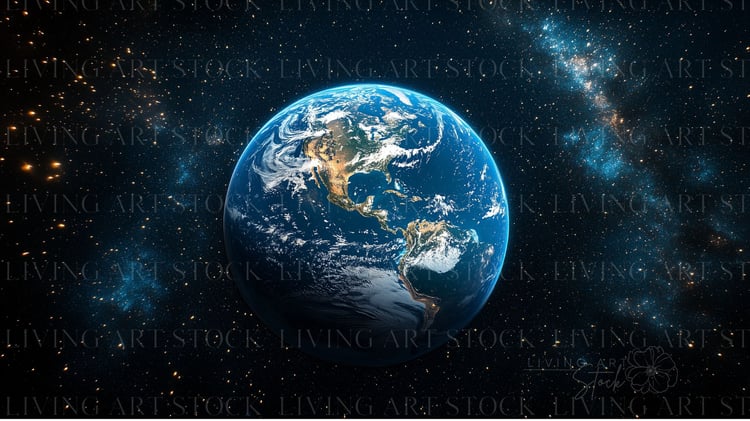 Planet earth galaxy screensaver, Youtubevideo thumbnail image
