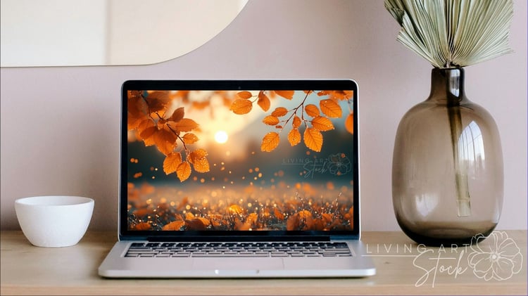 Autumn sunrise laptop computer screensaver Art