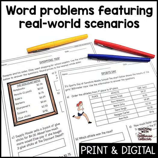 Comparing, Ordering, and Rounding Decimals Worksheets 5th Grade Math Practice