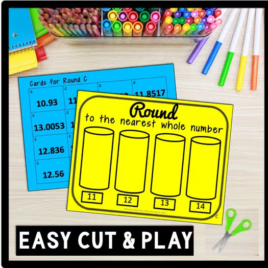 5th Grade Non Worksheet Rounding Decimals Place Value Game Activities Review