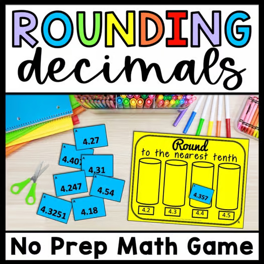5th Grade Non Worksheet Rounding Decimals Place Value Game Activities Review