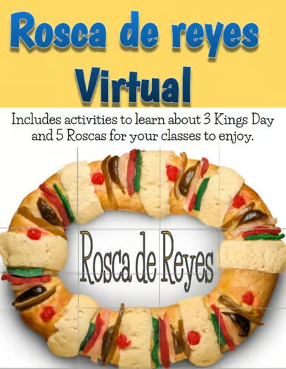 Rosca de Reyes Virtual Día de los Reyes Magos Three Kings Day Google Slides