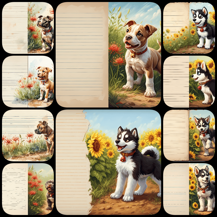 dog clipart PNG, dog stationery PNG, printable dog art, high res dog images, junk journal dog images, dog scrapbook PNGs, cute dog illustrations, digital dog clipart, dog paper designs, sublimation dog art, DIY dog crafts, pet lover clipart, dog PNG bundl