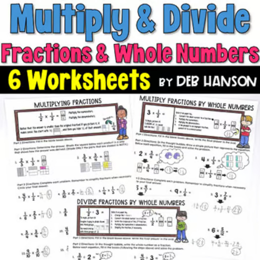 Multiplying & Dividing Fractions: A Bundle of Activities for 5th Grade