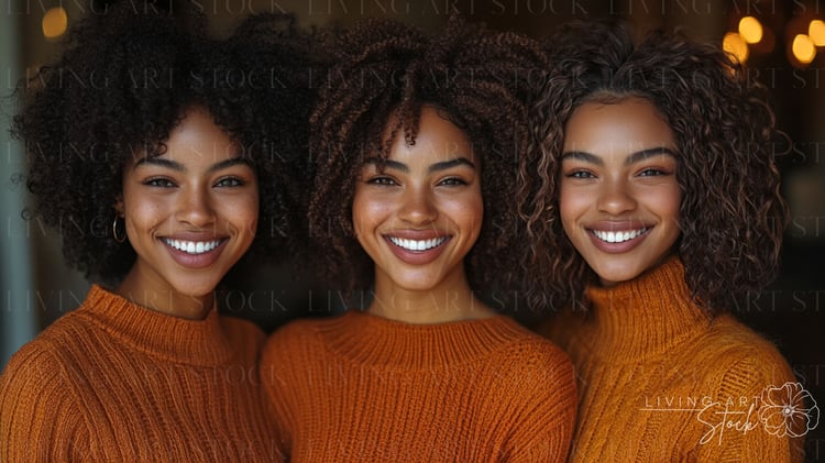 Black Women Autumn Screen Savers